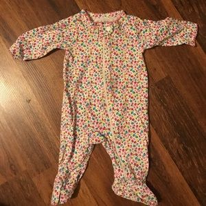 Baby girl footies. Newborn